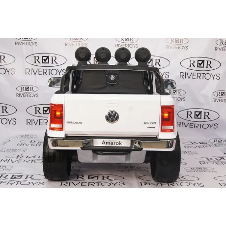 Электромобиль RiverToys VOLKSWAGEN-AMAROK-M999MM White - Фото 15