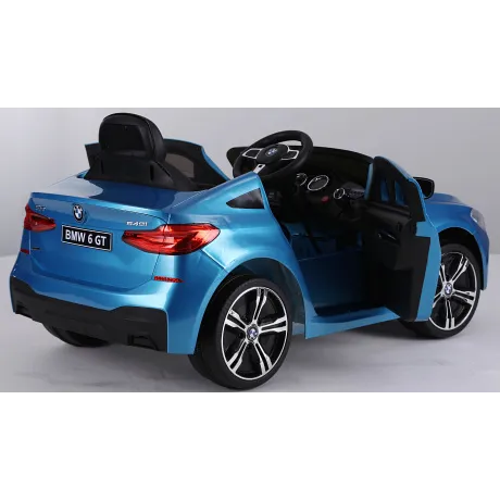 Электромобиль RiverToys BMW 6 GT JJ2164 (синий глянцевый) - Фото 4