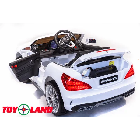 Электромобиль ToyLand Mercedes-Benz SL65 AMG белый - Фото 6