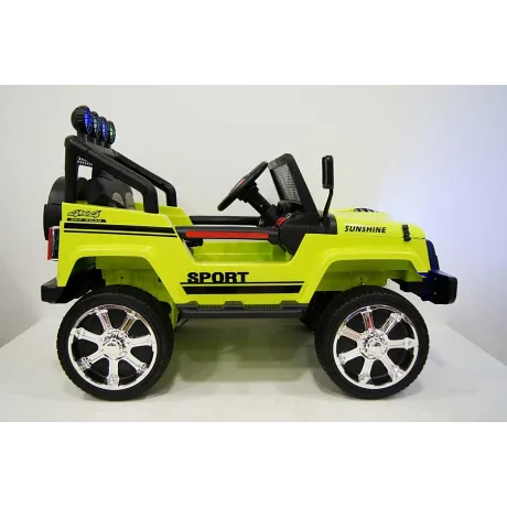 Электромобиль RiverToys JEEP T008TT (зеленый) - Фото 4