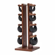 Набор гантелей с подставкой NOHrD Swing Turm ясень окрашенный 26 кг