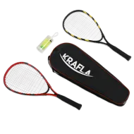 KRAFLA S-SP500 Набор для спидминтона: ракетка (2шт), волан (3шт), чехол