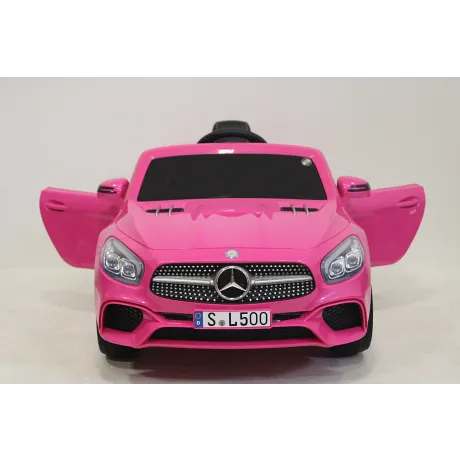 Электромобиль RiverToys MERCEDES-BENZ SL500 (розовый) - Фото 12