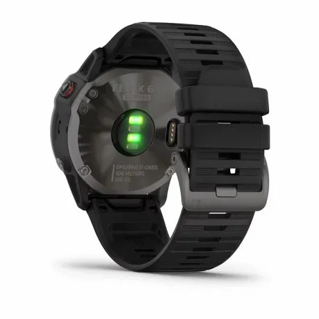 Часы Garmin FENIX 6X Sapphire серый DLC с черным ремешком - Фото 8