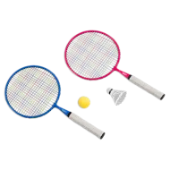 KRAFLA Fun 200 Набор для бадминтона: ракетка (2 шт), волан, поролоновый мяч
